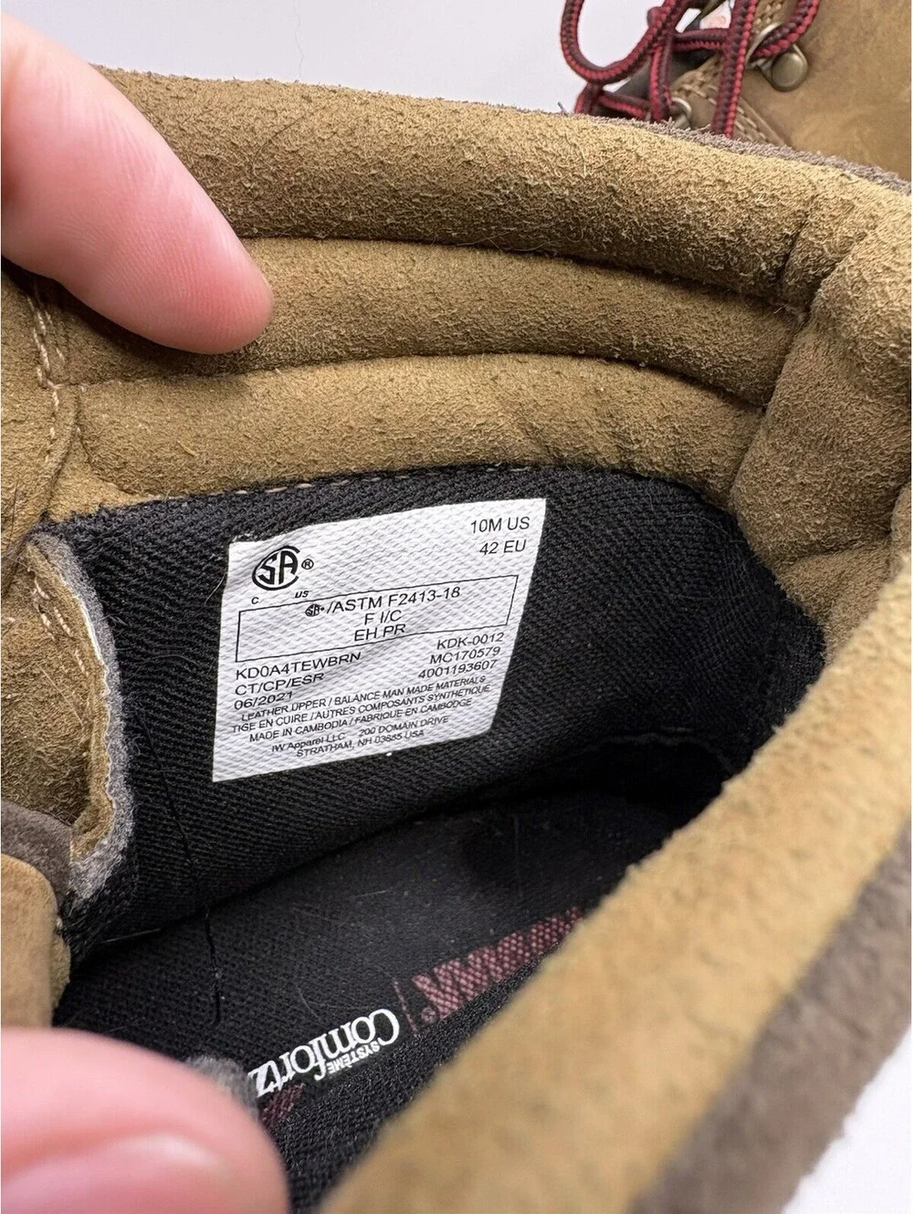 Kodiak BRALORNE KD0A4TEWBRN Men’s NEW Comp-Toe Work Boot Brown 10M NWOB